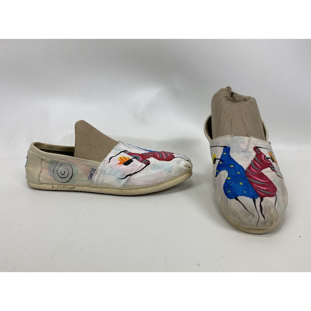 Toms Haiti Dancers Hand Painted Size 8 Alpargata Classic Shoes Louis Murat